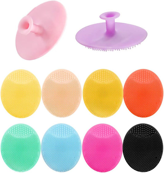10PCS Silicone Facial Cleansing Brush,Super Soft Face Scrub Clean Brush, Acne Blackheads Removing Handheld Face Scrubber,For Sensitive, Delicate, Dry Skin